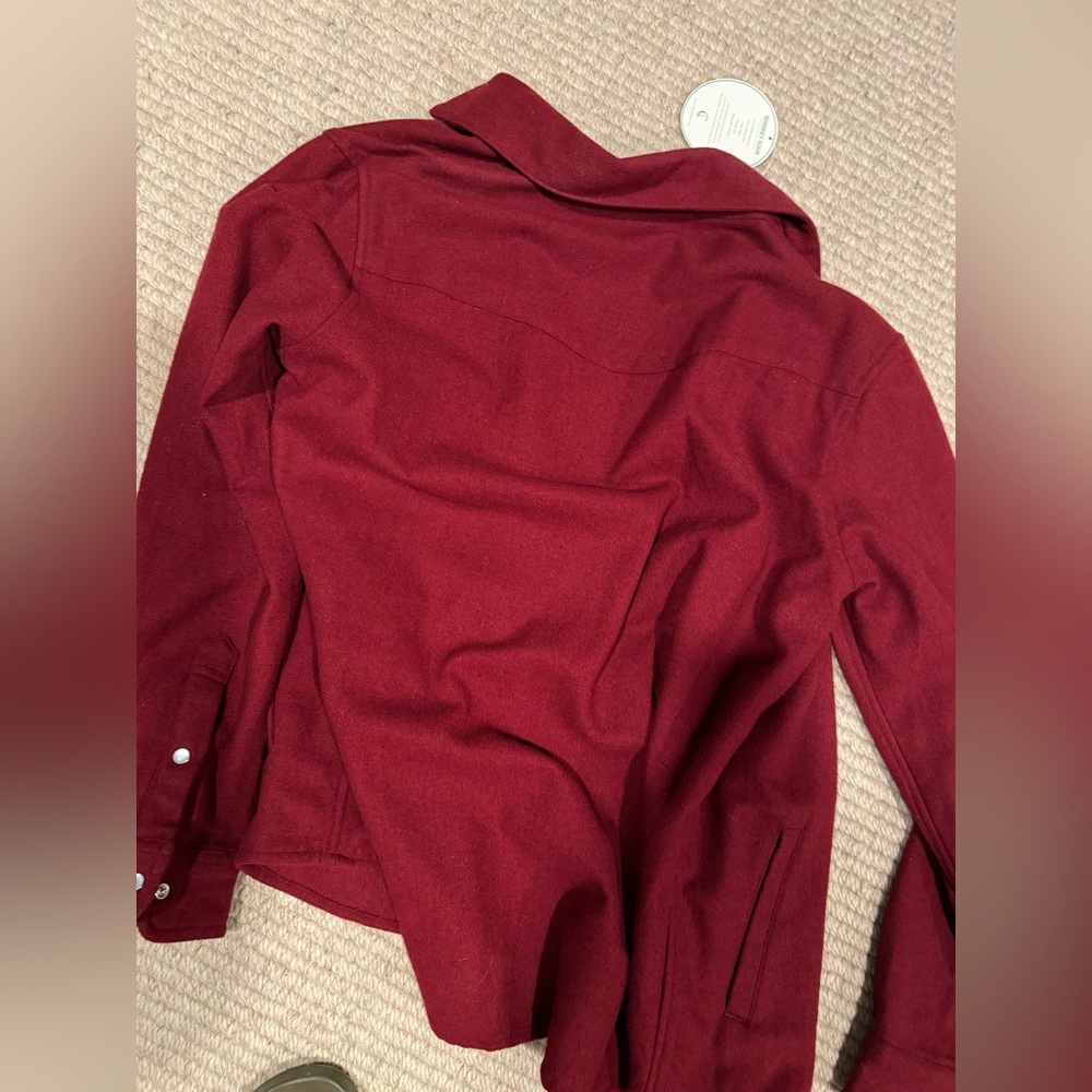 Red Button-Up Shirt - Picture 3 of 3